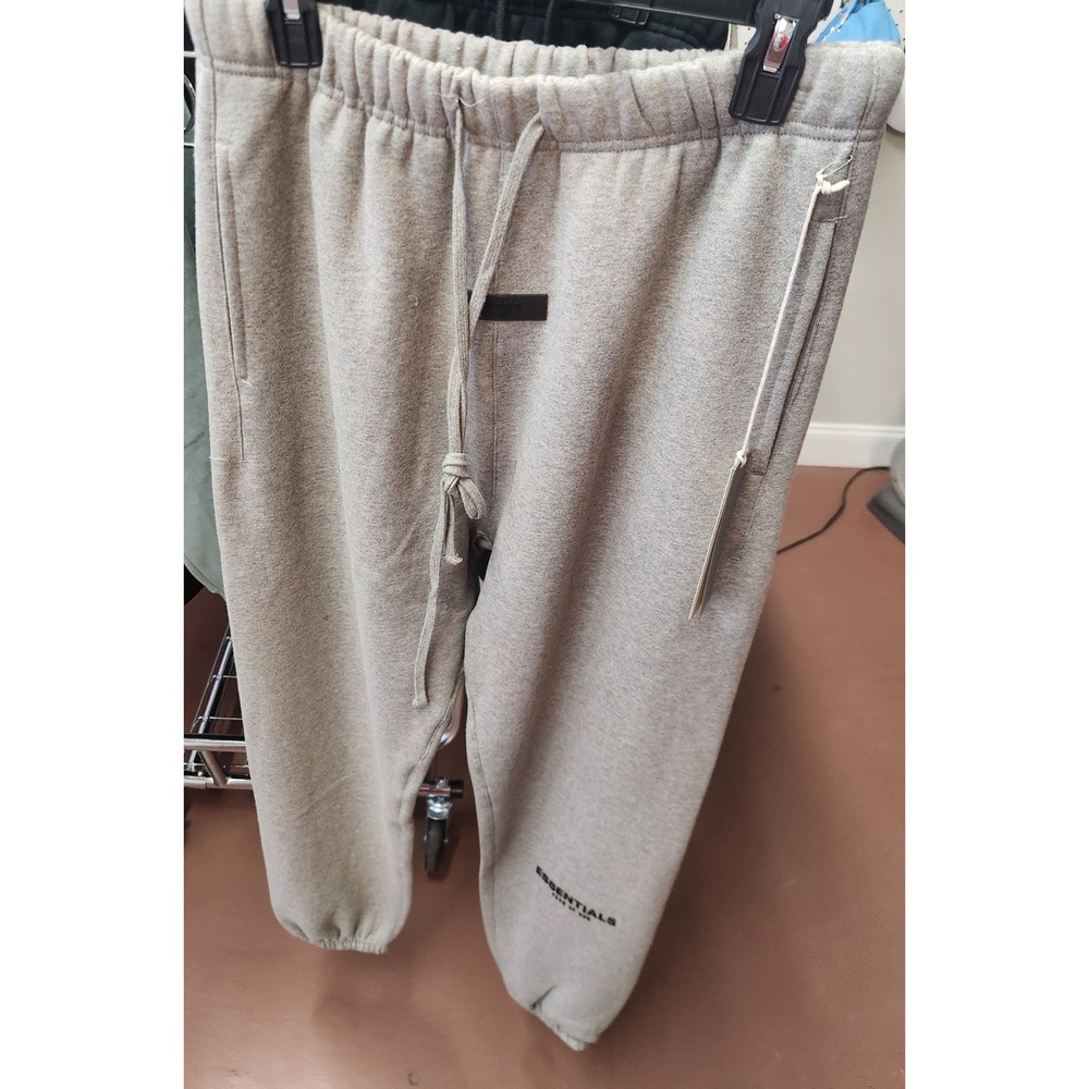 Fear of God Essentials Mens Oatmeal Heather Fleece Sweatpants Joggers NWT